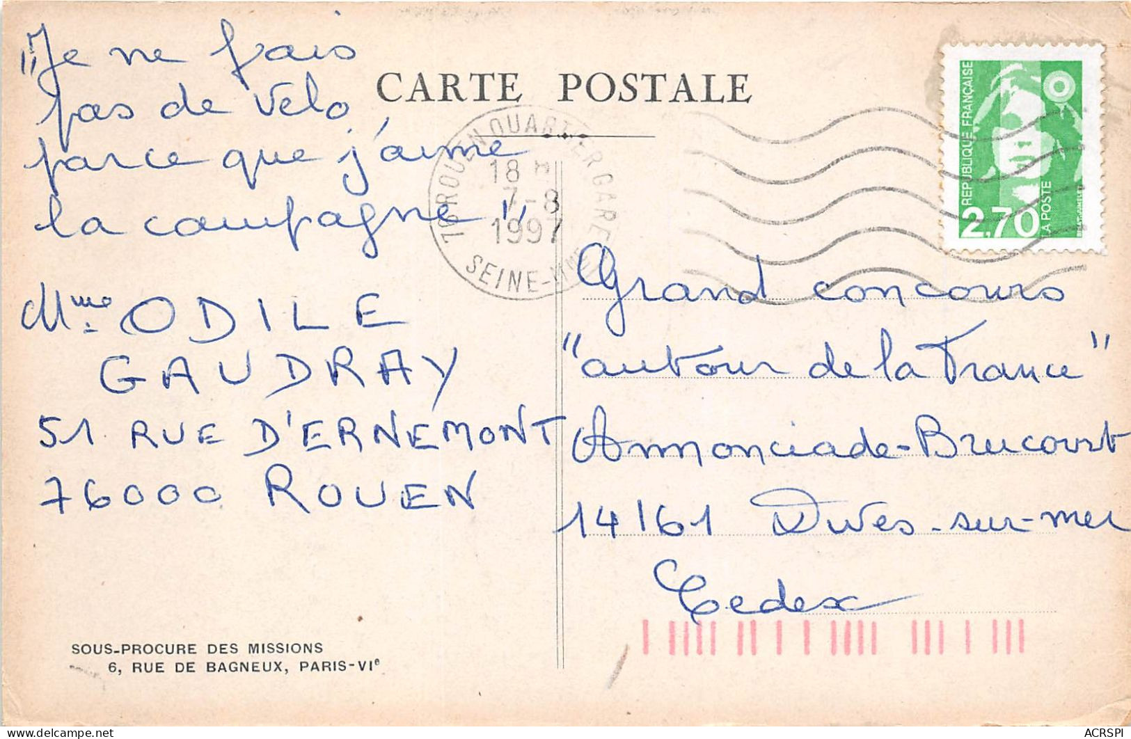 NOUVELLE CALEDONIE Missions Des Peres Maristes En OCEANIE Le Missionnaire En Tournee 6(scan Recto-verso) MA243 - New Caledonia