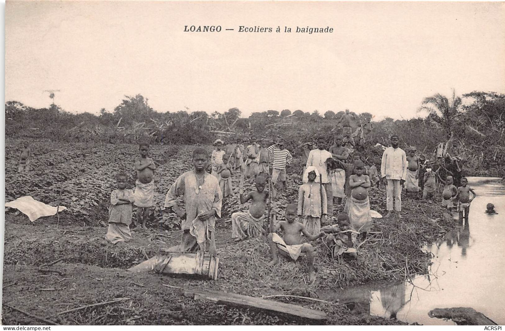 CONGO LOANGO Ecoliers A La Baignade 18(scan Recto-verso) MA241 - Brazzaville