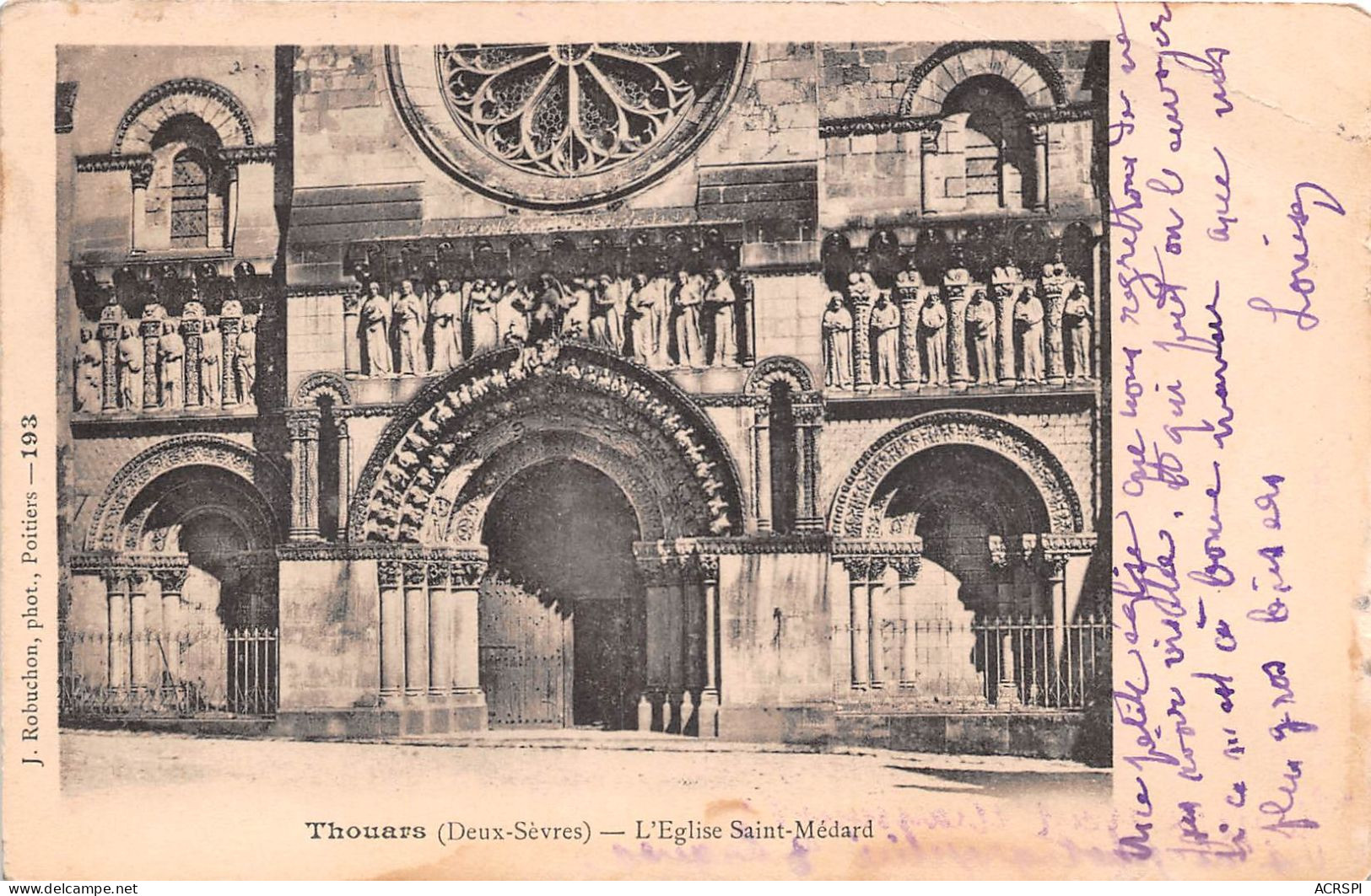 THOUARS L Eglise Saint Medard 22(scan Recto-verso) MA232 - Thouars