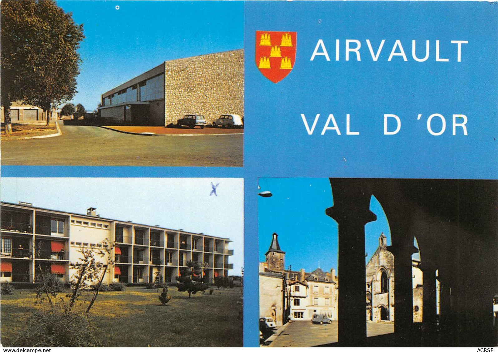 AIRVAULT Val D Or La Salle Omnisport La Maison De Retraite L Eglise Et Les Halles 34(scan Recto-verso) MA230 - Airvault