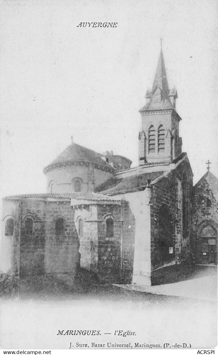 MARINGUES L EGLISE Auvergne 5(scan Recto-verso) MA259 - Maringues