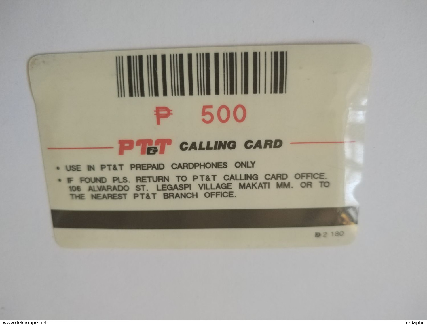 Philippines. Card  Alcatel. No Chip 500 P. RR - Filipinas