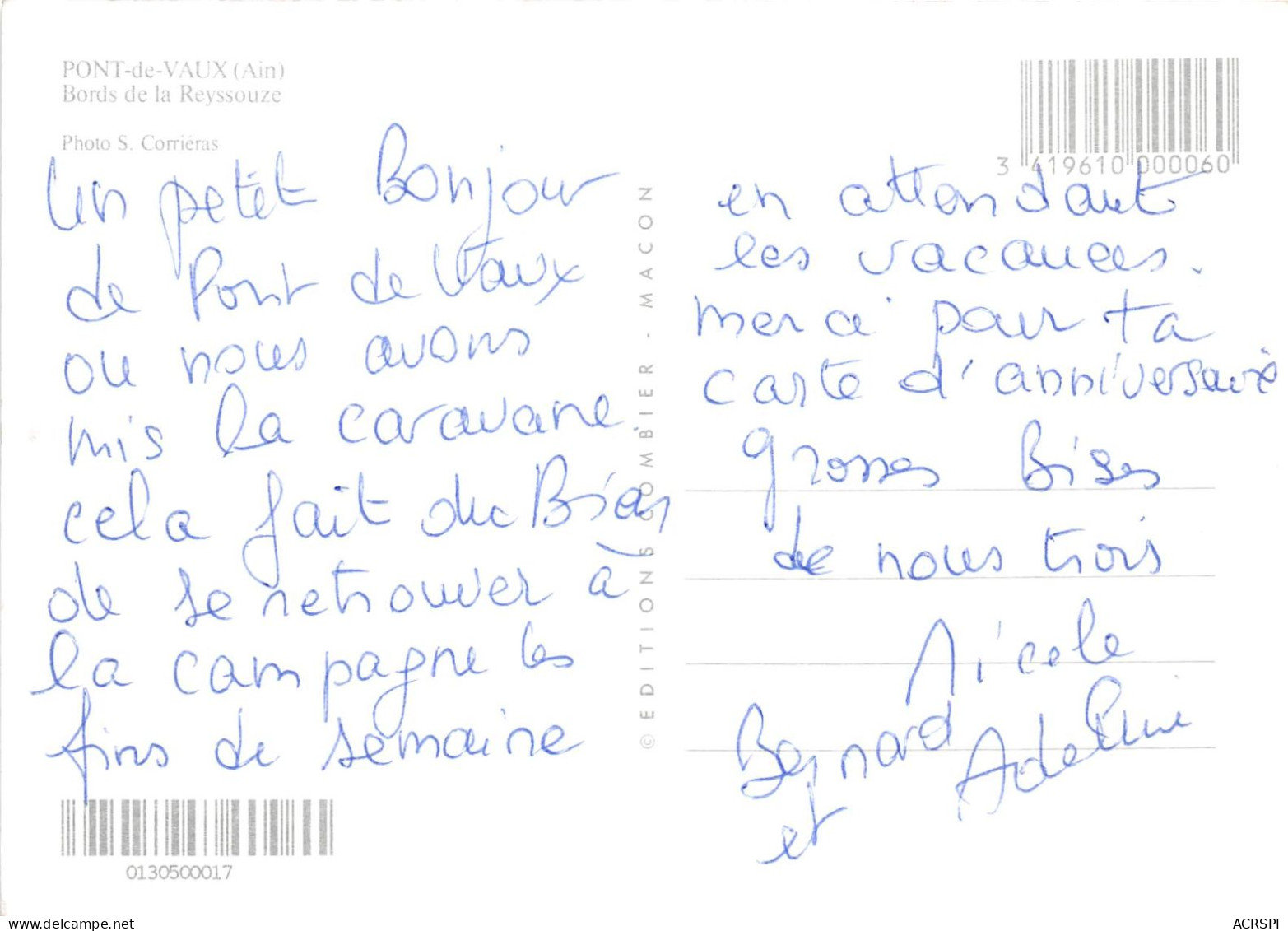 PONT DE VAUX Bords De La Reyssouze 6(scan Recto-verso) MA273 - Pont-de-Vaux