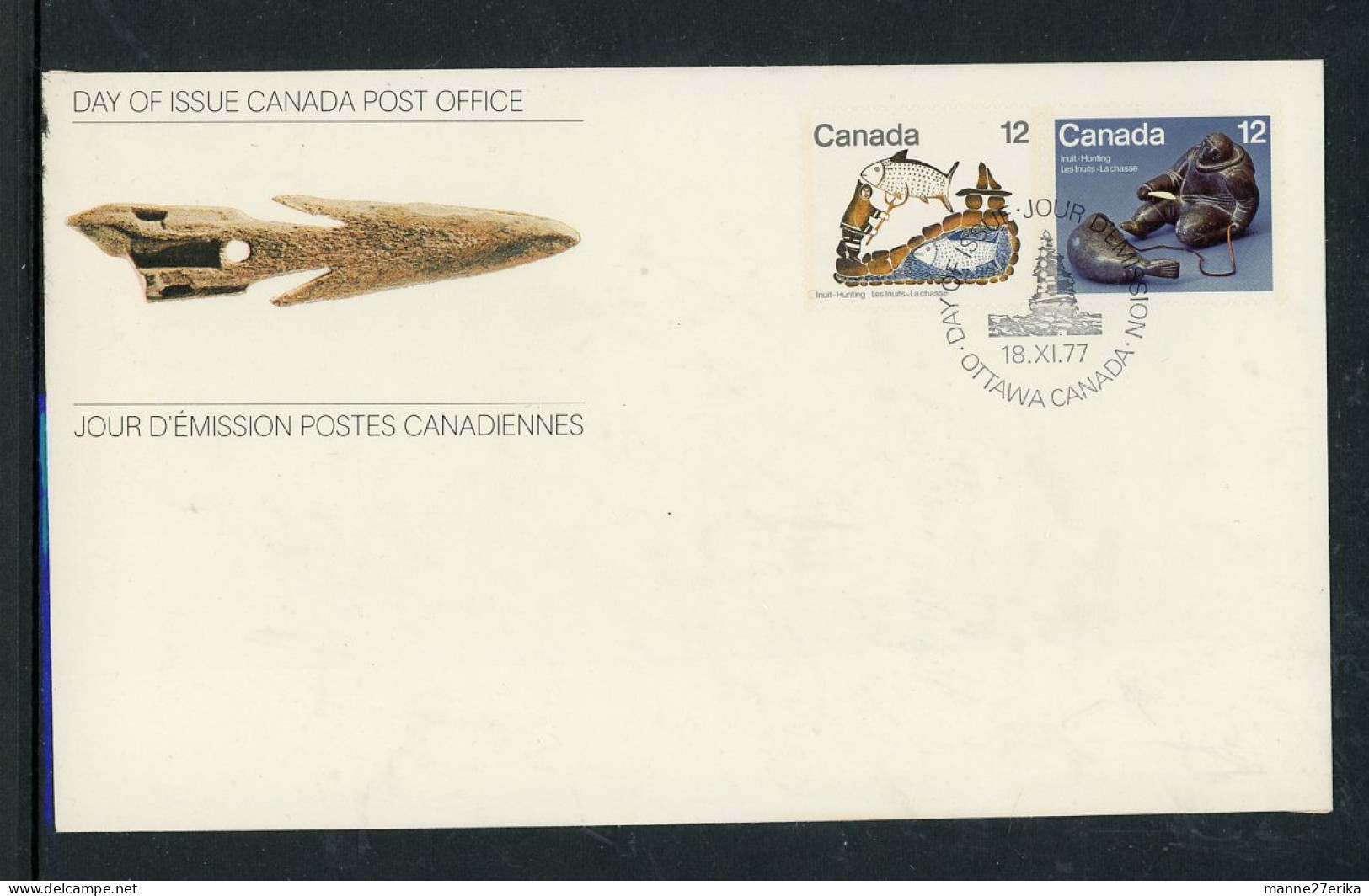 Canada 1977 First Day Cover "Inuit Hunting" - Neufs