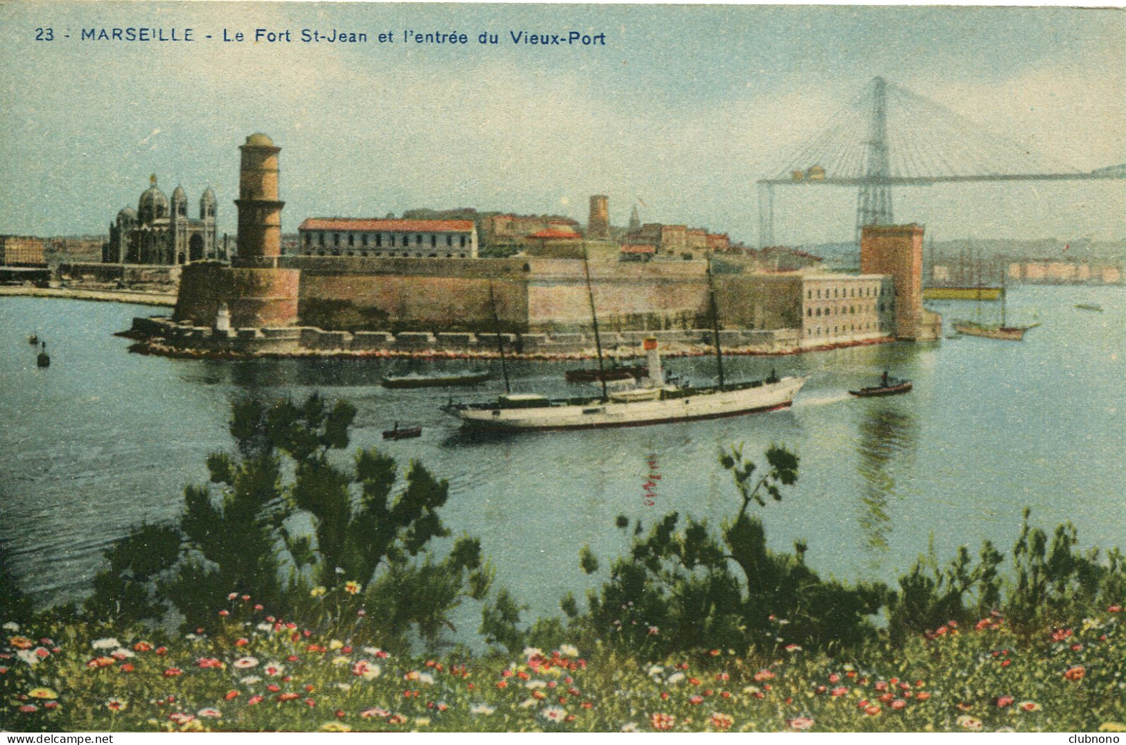 CPA - MARSEILLE - LE FORT SAINT-JEAN ET ENTREE DU VIEUX-PORT (IMPECCABLE) - Joliette, Havenzone