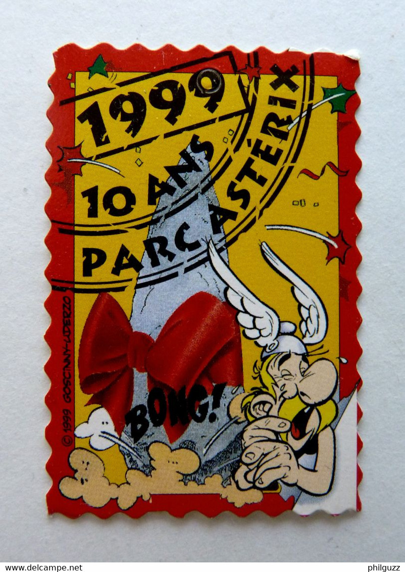 Petite Etiquette PARC ASTERIX 10 ANS 1999 - Advertisement