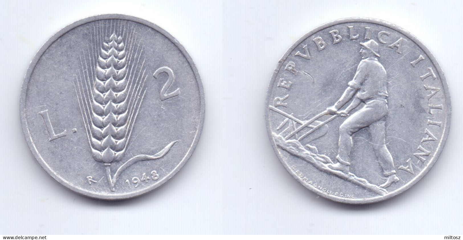 Italy 2 Lire 1948 - 2 Liras