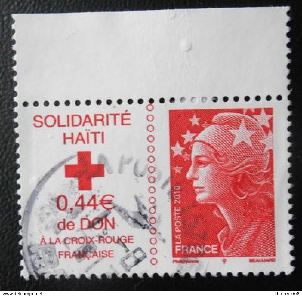 4434 France 2010 Oblitéré Croix-Rouge Française Solidarité Haïti - Oblitérés