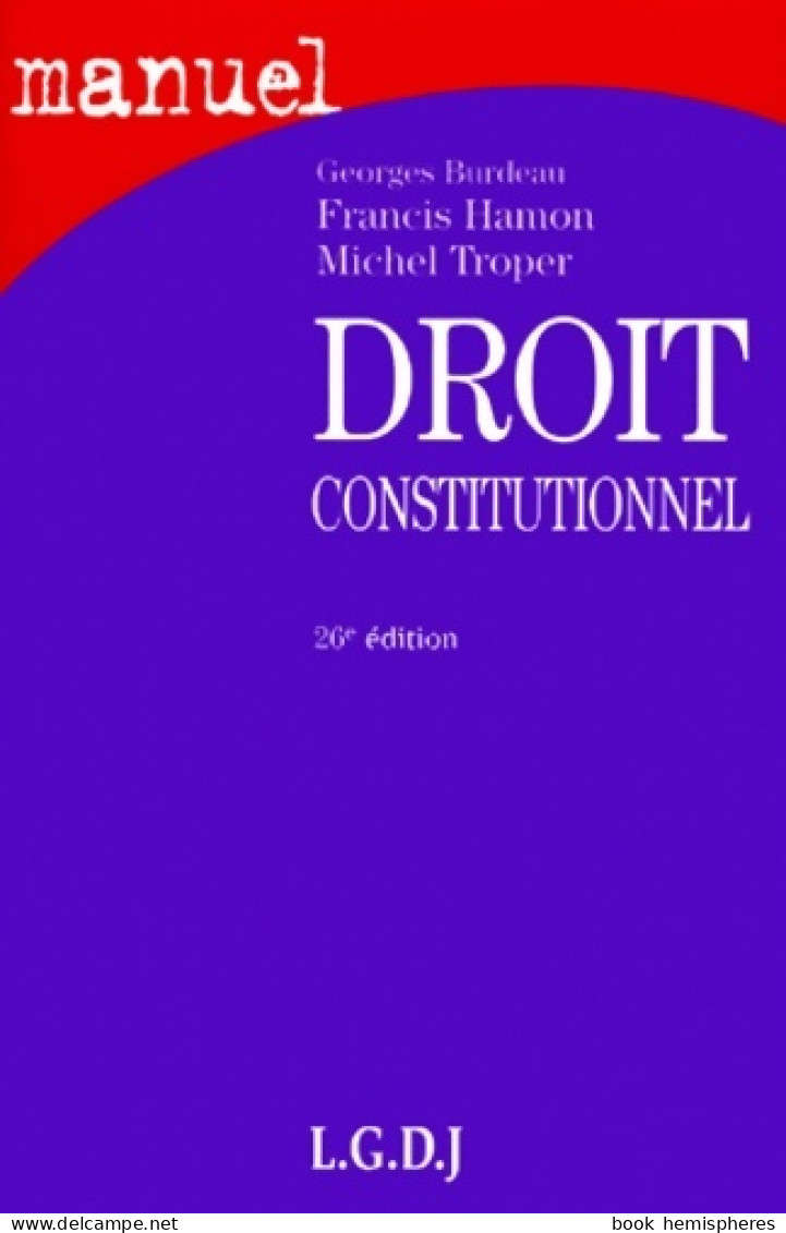 Droit Constitutionnel 1999 (1999) De Burdeau - Droit