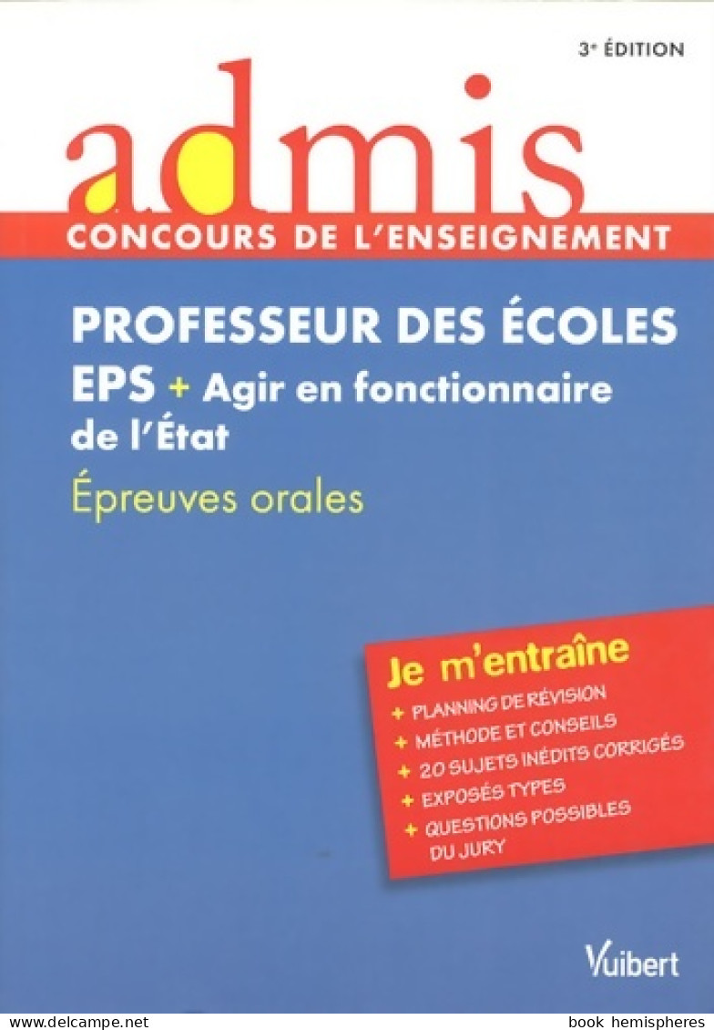 Concours Professeur Des écoles - Eps (education Physique Et Sportive) + Agir En Fonctionnaire De L Ét - 18+ Jaar