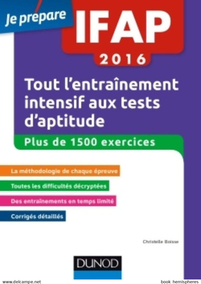 Ifap 2016 Tout L'entraînement Intensif Aux Tests D'aptitude - Plus De 1500 Exercices : Concours A - Über 18