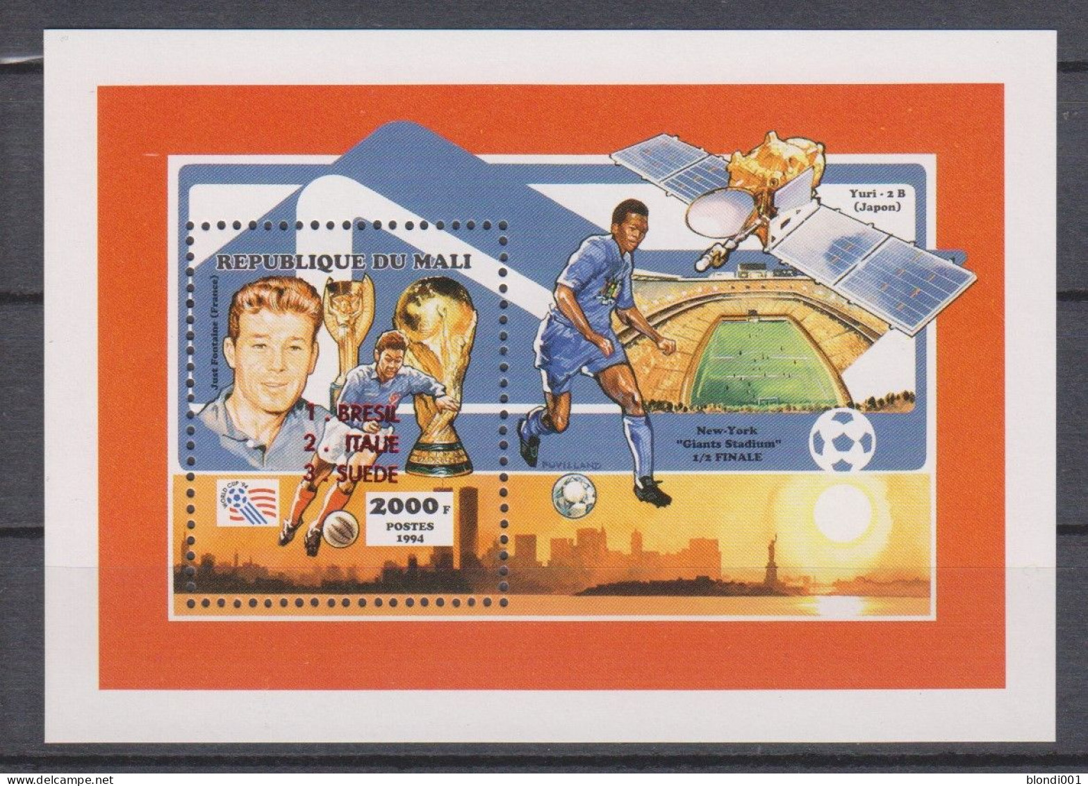 Soccer World Cup 1994 - SPACE - MALI - S/S Red Ovp MNH - 1994 – États-Unis