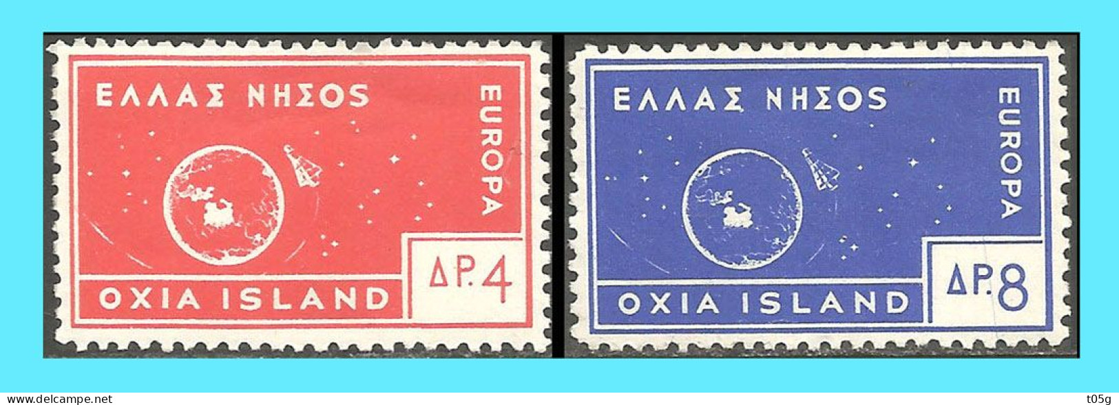 GREECE-GRECE-HELLAS - IONIAN- ITALY- OXIA ISLAND - EUROPA 1963: Unofficial -private Issue- Compl. Set  MNH** - Nuevos