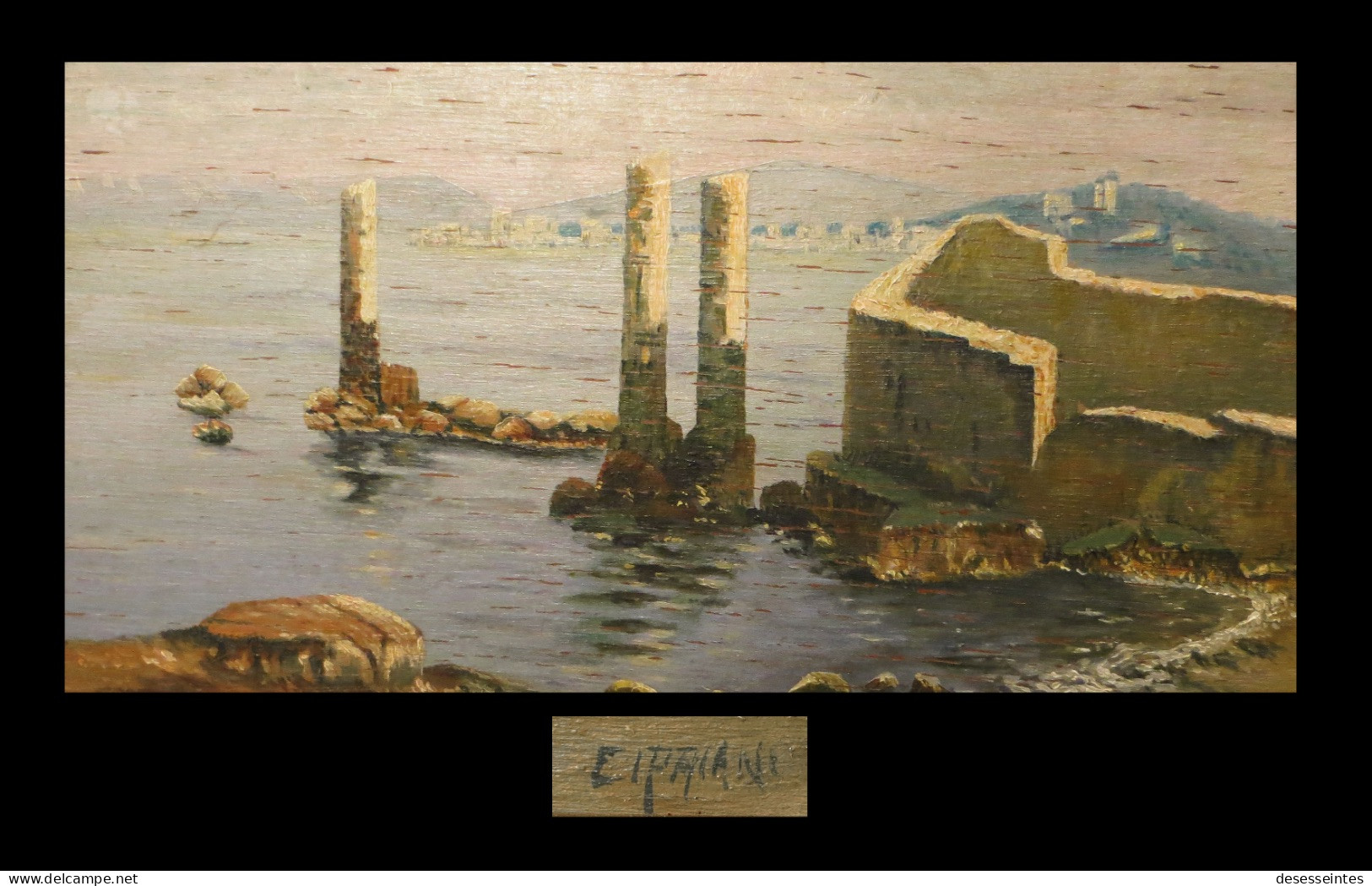 [MEDITERRANEE RUINES] CIPRIANI - Huiles Sur Panneau ; Signée. - Oils