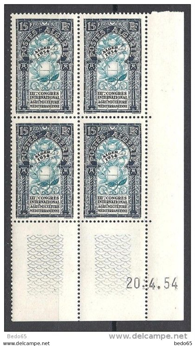 COIN DATE 1954 YVERT N ° 311 NEUF** LUXE - Unused Stamps