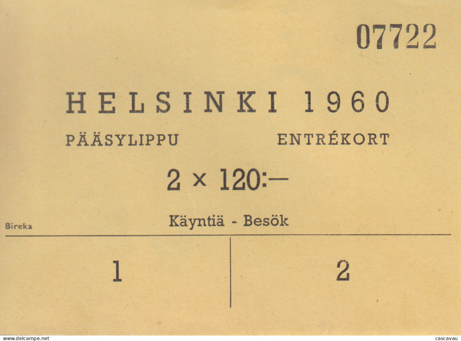 Enveloppe  FDC  1er  Jour   FINLANDE   Centenaire  Du  Timbre    Exposition  Philatélique  Avec  Billet  D' Entrée  1960 - FDC