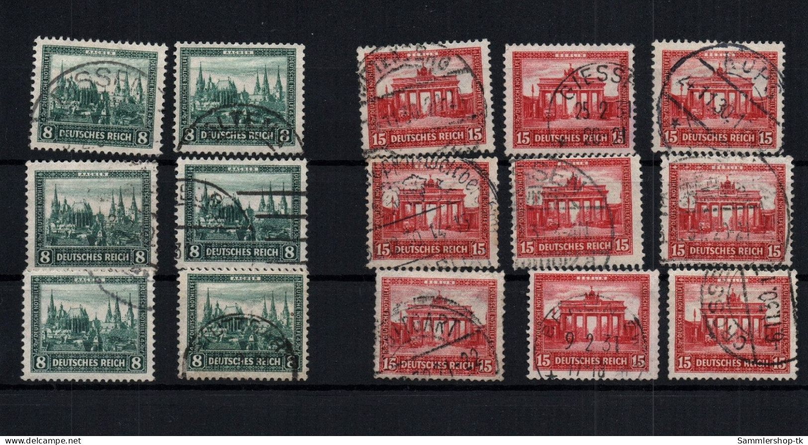 Dt. Reich Lot Aus Michel Nr. 450 + 451 Gestempelt - Otros & Sin Clasificación