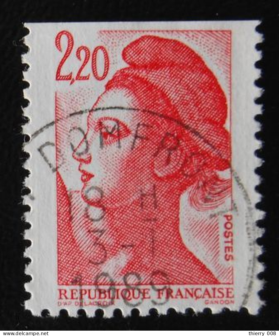 2427 France 1986 République Type Liberté De Gandon 2F20 Rouge Extrait De Carnet De 10 - Usados