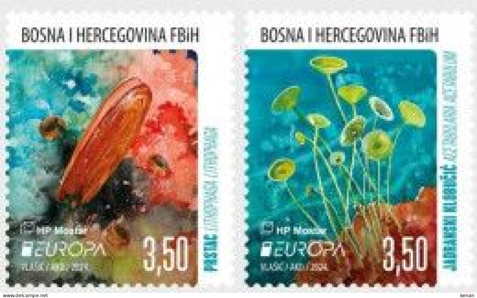 Bosnia And Hercegovina, HP Mostar, 2024 EUROPA Stamps - Underwater Fauna & Flora (MNH) - Bosnien-Herzegowina