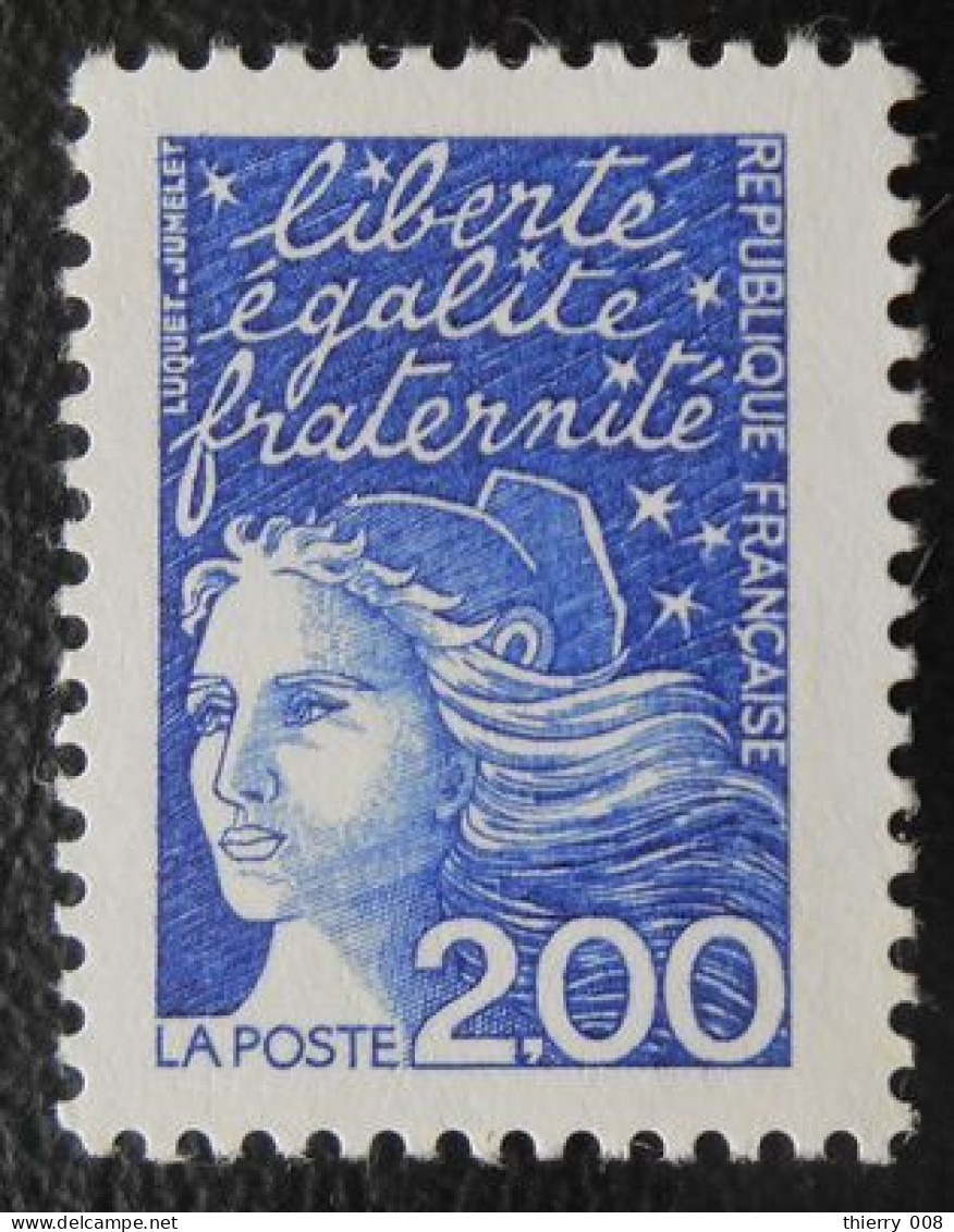 3090 France 1997 Oblitéré Marianne De Luquet 2 F Bleu - Oblitérés