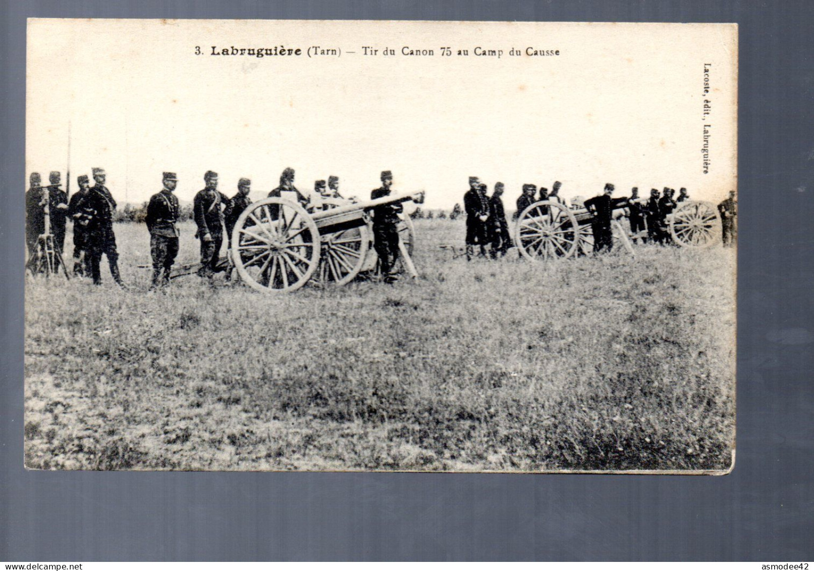 LABRUGUIERE TIR  DU  CANON 75  CAMP DE CAUSSE - Labruguière