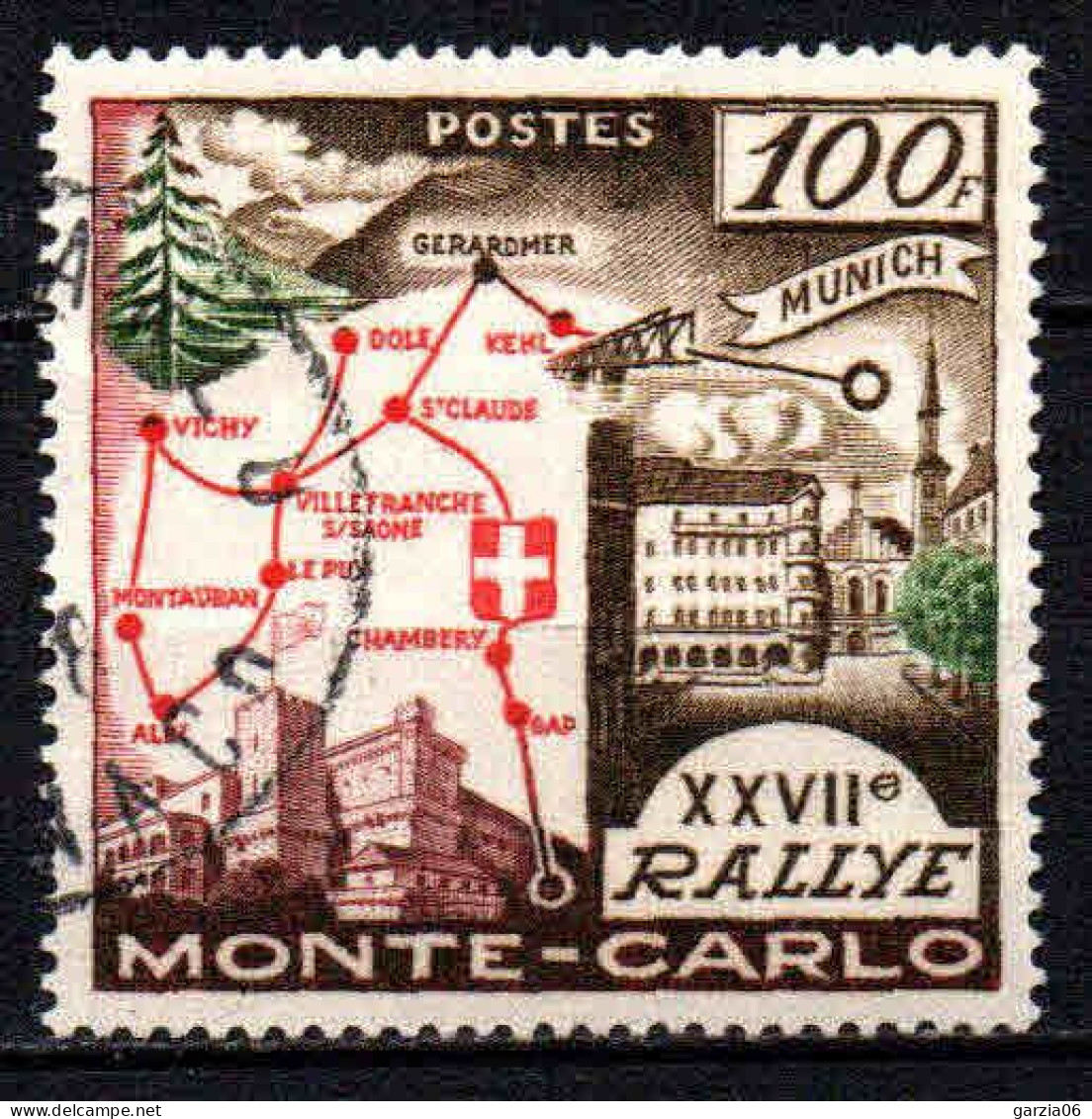 Monaco - 1958 - Rallye Automobile De Monte Carlo - N° 491 - Oblitéré - Used - Gebruikt