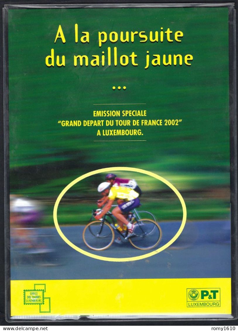 Luxembourg-  A La Poursuite Du Maillot Jaune - 2002 Document "livret" De La Poste Dans Emballage D'origine. 6 Scans. - Radsport