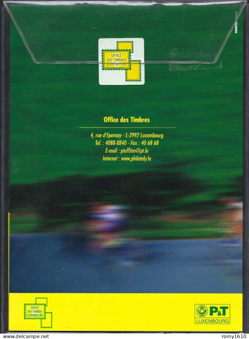 Luxembourg-  A La Poursuite Du Maillot Jaune - 2002 Document "livret" De La Poste Dans Emballage D'origine. 6 Scans. - Ciclismo