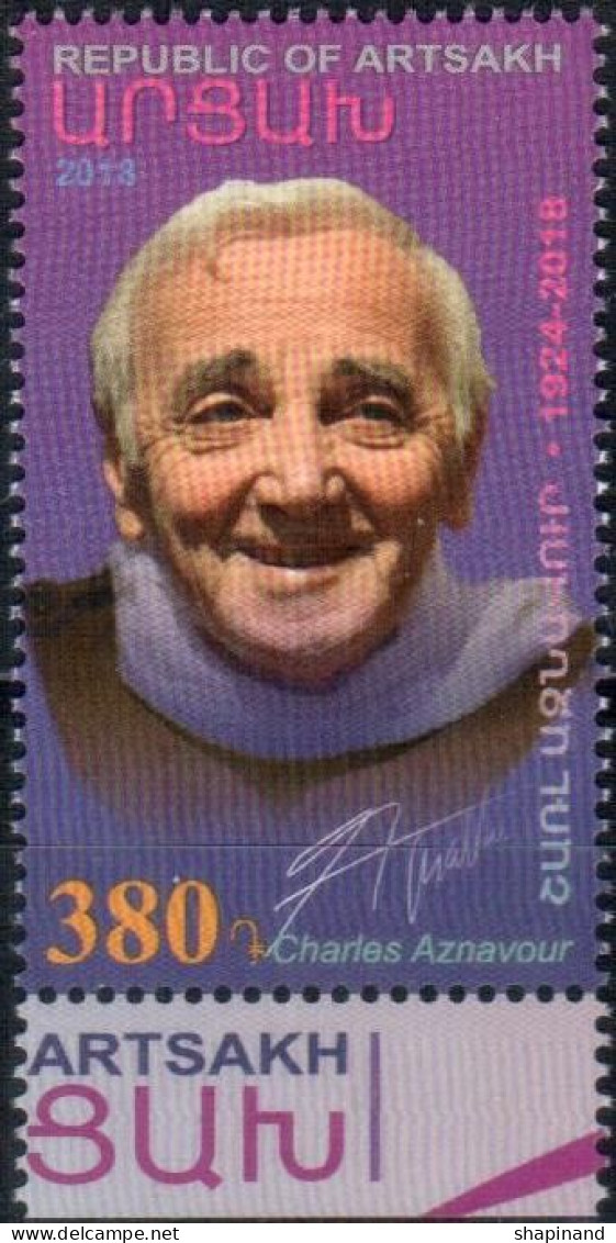 Artsakh 2018 "In Memory Of Charles Aznavour" 1v Quality:100% - Armenia