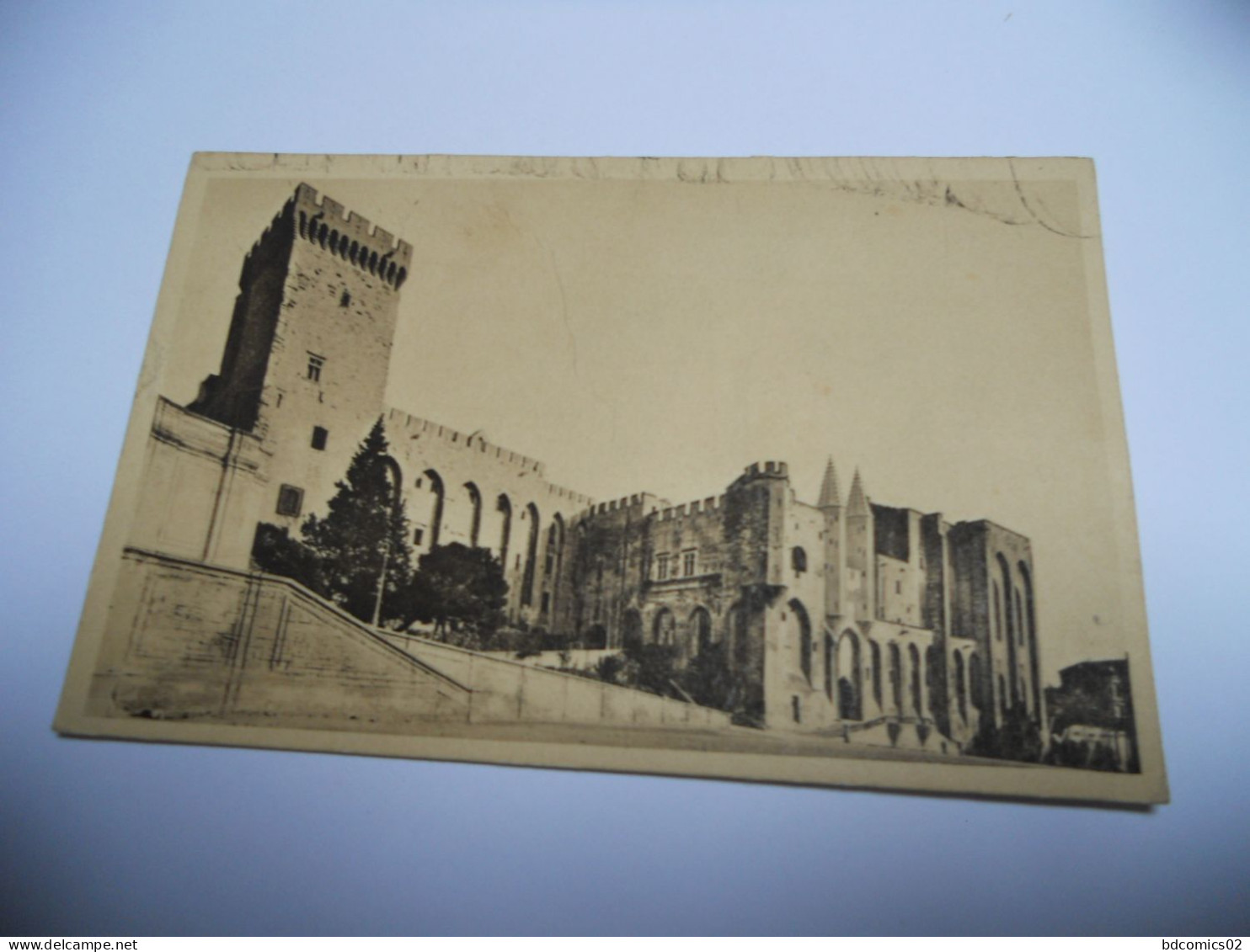 DEP 84 VAUCLUSE CARTE ANCIENNE EN N/BL (marron) DE 1939  AVIGNON FACADE PRINCIPALE DU PALAIS DES PAPES  EDIT YVON /////B - Avignon (Palais & Pont)