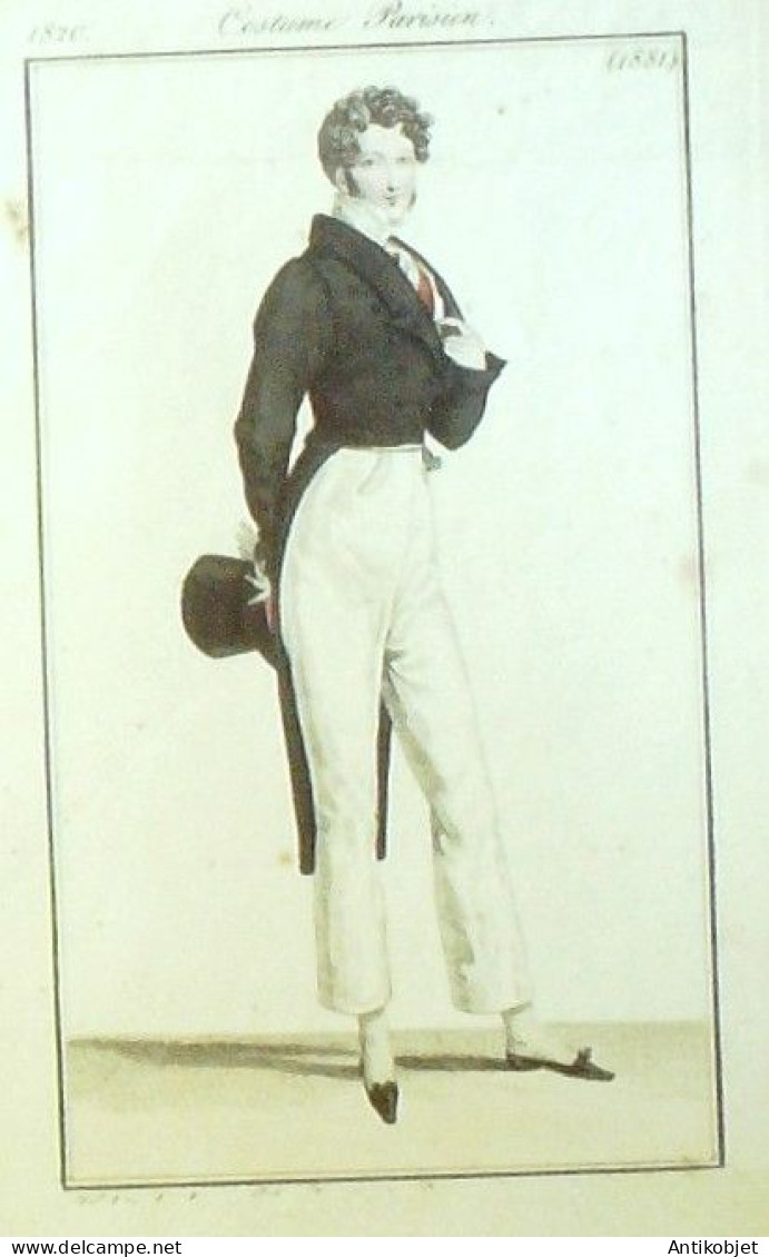 Journal Des Dames & Des Modes 1820 Costume Parisien Année Complète 83 Planches Aquarellées - Aguafuertes