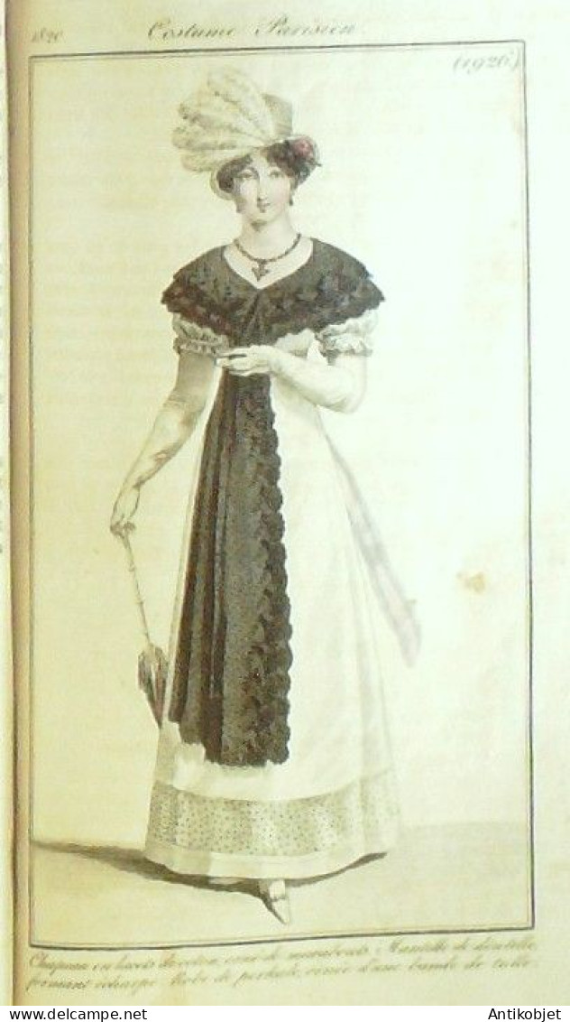 Journal des Dames & des Modes 1820 Costume Parisien Année complète 83 planches aquarellées