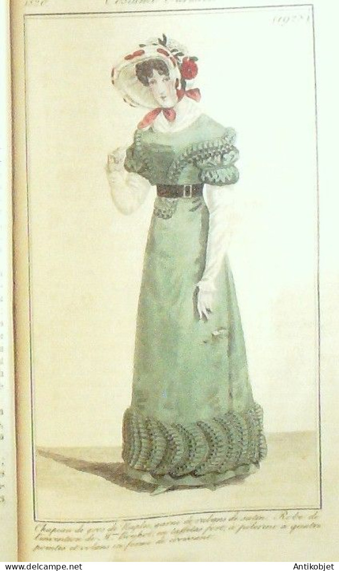 Journal des Dames & des Modes 1820 Costume Parisien Année complète 83 planches aquarellées