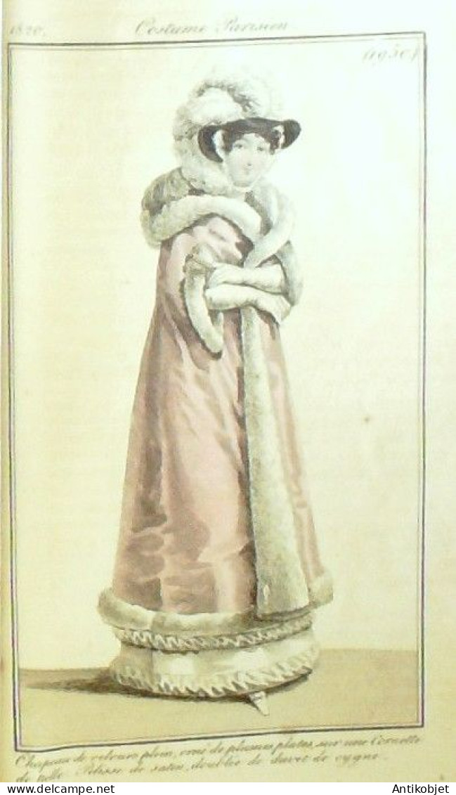 Journal des Dames & des Modes 1820 Costume Parisien Année complète 83 planches aquarellées