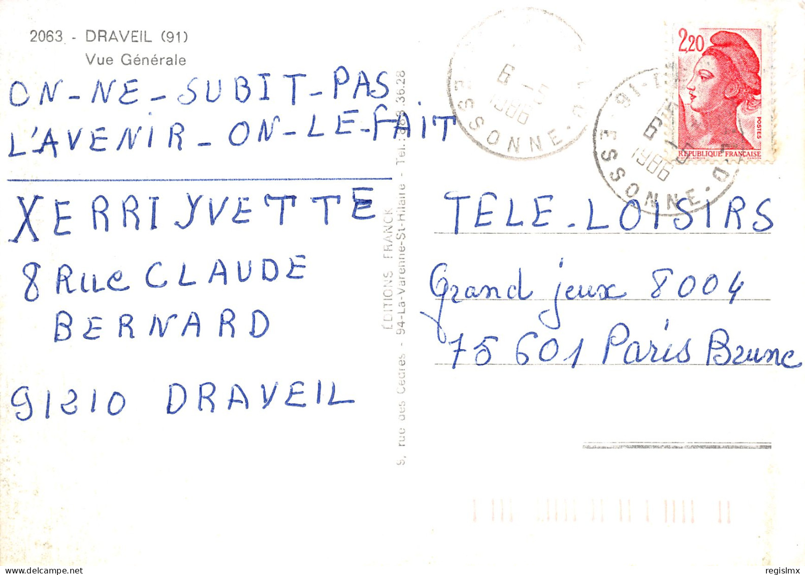 91-DRAVEIL-N°T2183-C/0085 - Draveil
