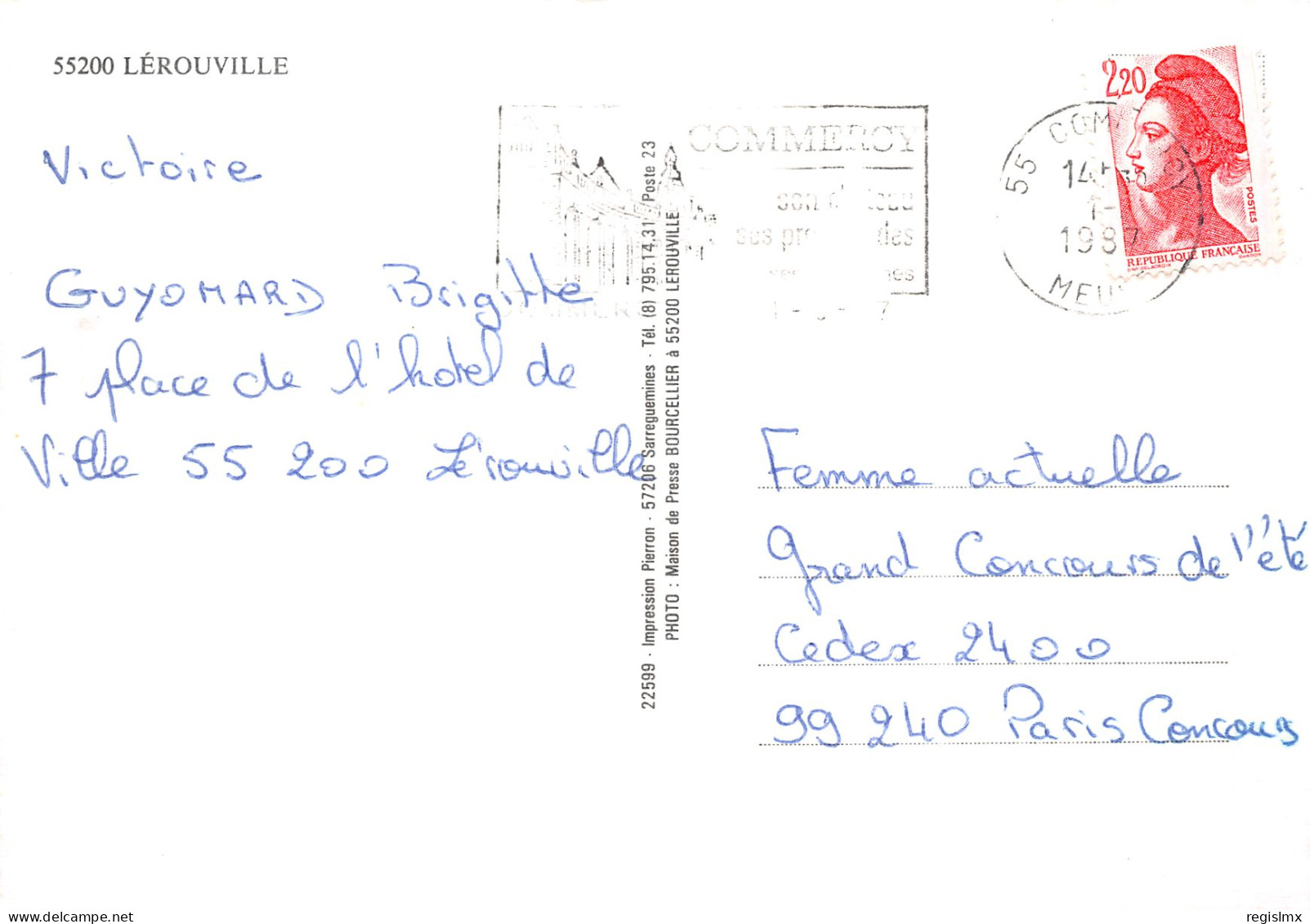 55-LEROUVILLE-N°T2184-A/0275 - Lerouville
