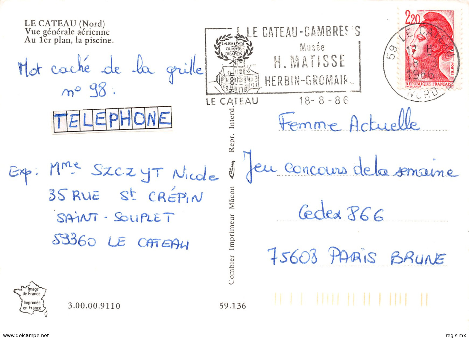 59-LE CATEAU-N°T2184-D/0001 - Le Cateau