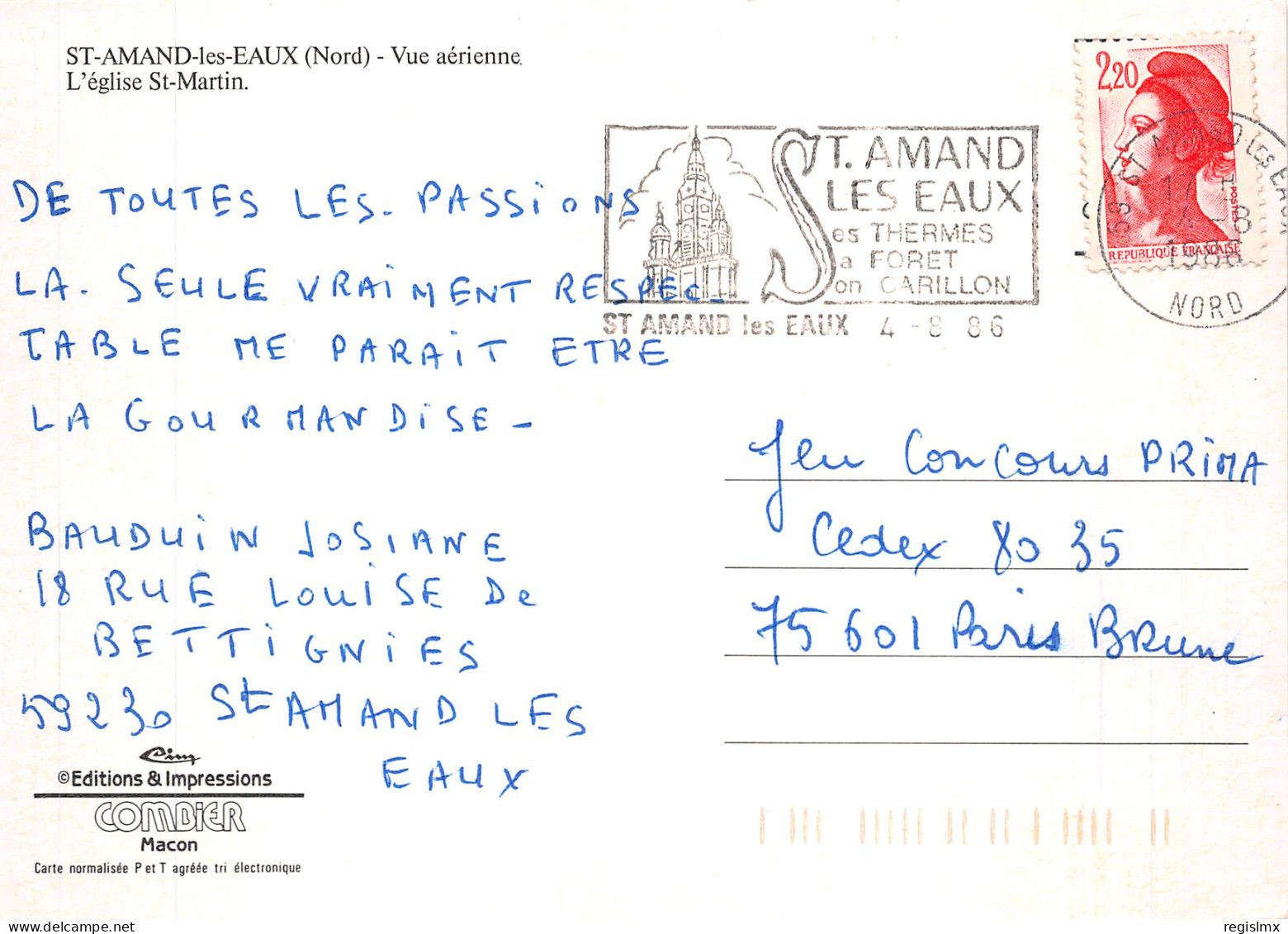 59-SAINT AMAND LES EAUX-N°T2185-A/0295 - Saint Amand Les Eaux