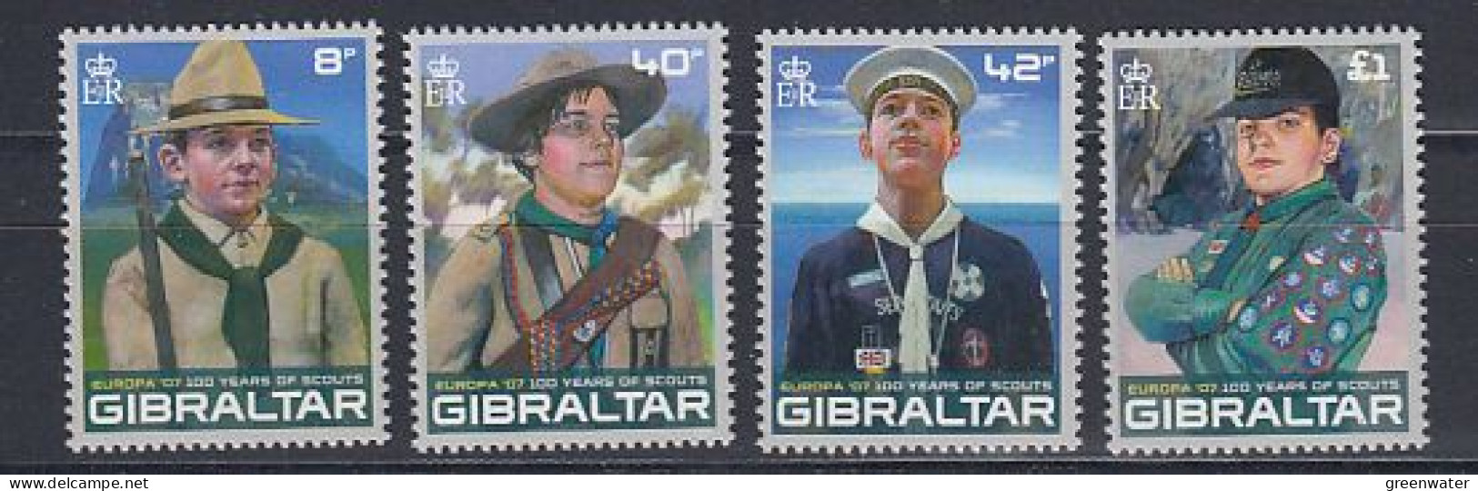 Europa Cept 2007 Gibraltar 4v Scouting ** Mnh (59475) - 2007