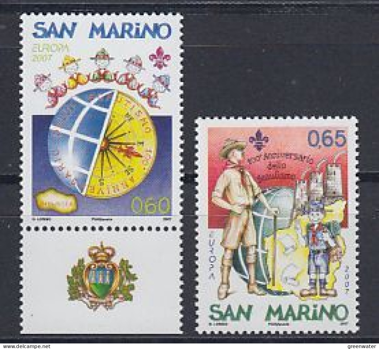 Europa Cept 2007 San Marino 2v Scouting ** Mnh (59475A) - 2007