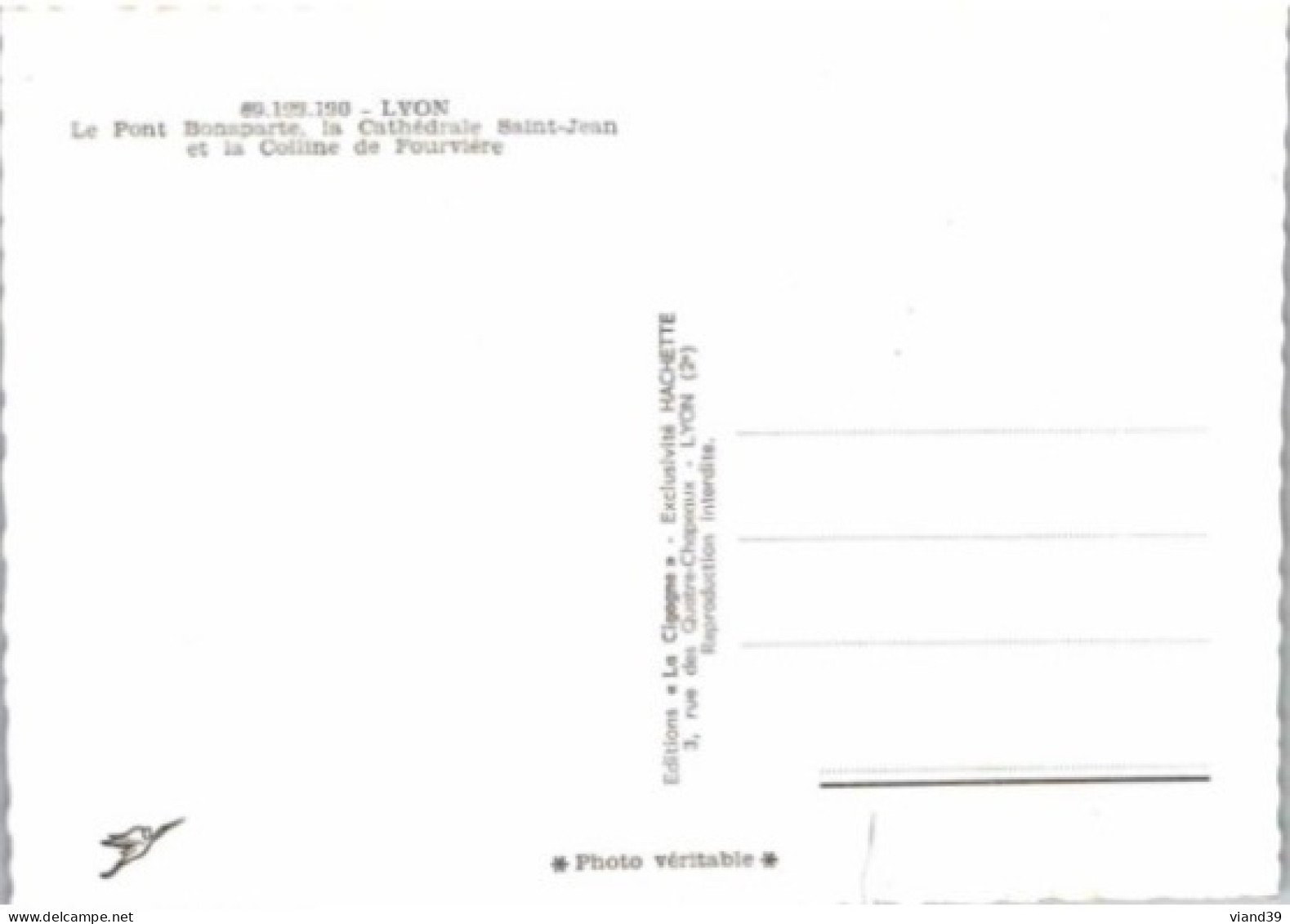 LYON. -  Le Pont Bonaparte, La Cathédrale St Jean Et La Colline De Fourvière. Non écrite. - Lyon 5