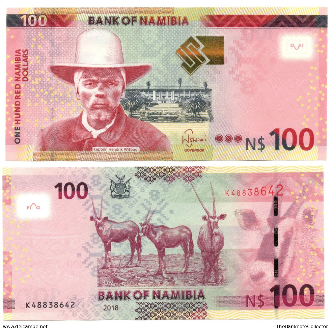 Namibia 100 Dollars 2018 P-14 UNC - Namibië