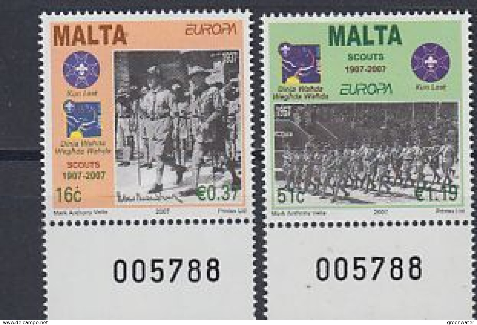 Europa Cept 2007 Malta 2v Scouting ** Mnh (59475B) - 2007