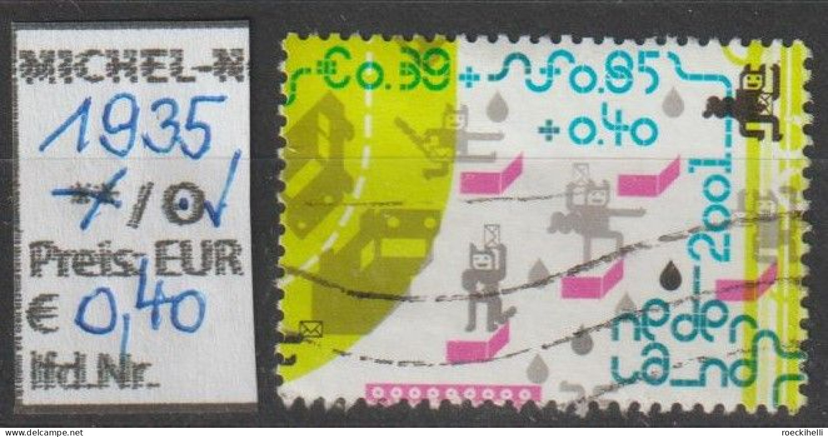2001 - NIEDERLANDE - FM/DM A. Block "Voor Het Kind" 0,85 G + 0,40 G Mehrf. - S. Scan  (1935o Nl) - Used Stamps