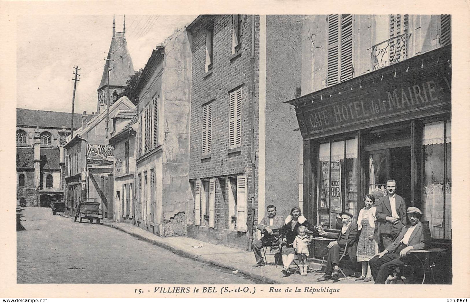 VILLIERS-le-BEL (Val-d'Oise) - Rue De La République - Café-Hôtel De La Mairie - Ecrit 1948 (2 Scans) - Villiers Le Bel