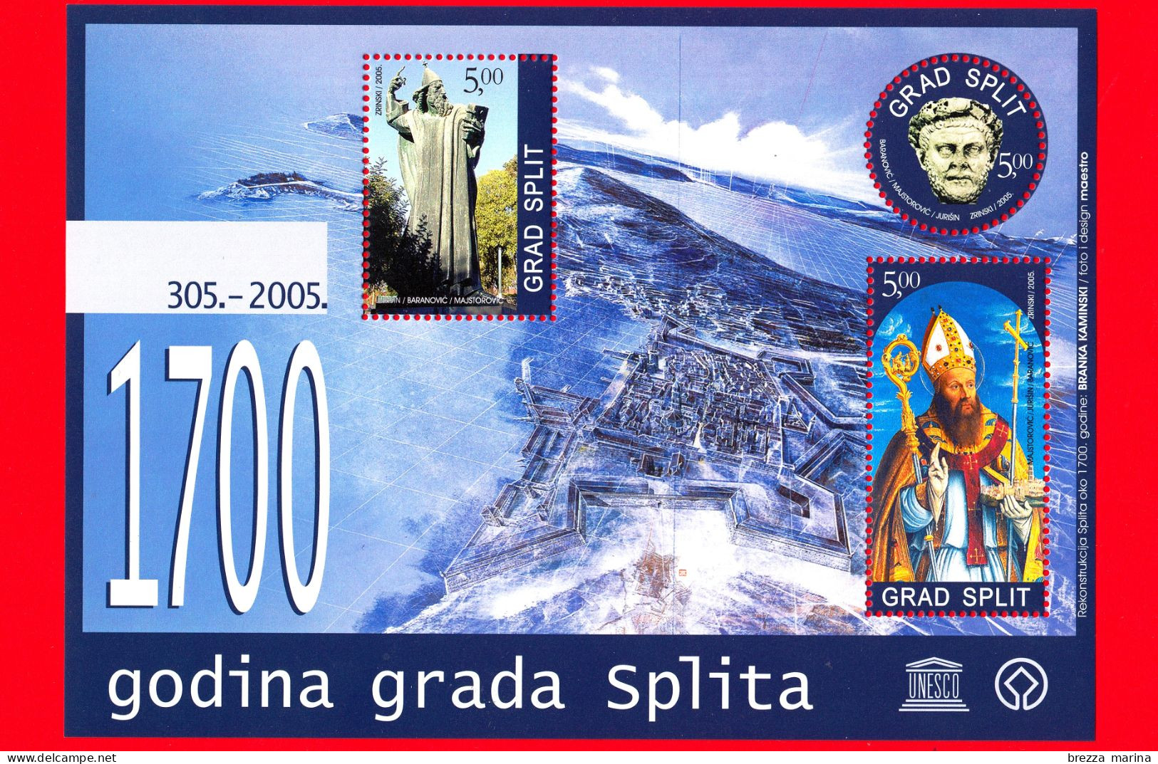 Nuovo - MNH - CROAZIA - HRVATSKA - 2005 - 1700 Anni Grad Spalato - Grad Split - 5.00 X 3 - Croatia