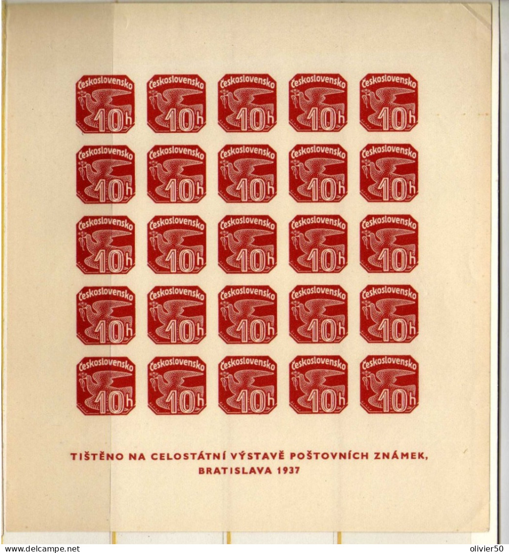 Tchecoslovaquie - 1937 - Timbres Pour Journaux  - Neuf** - MNH - Blocs-feuillets