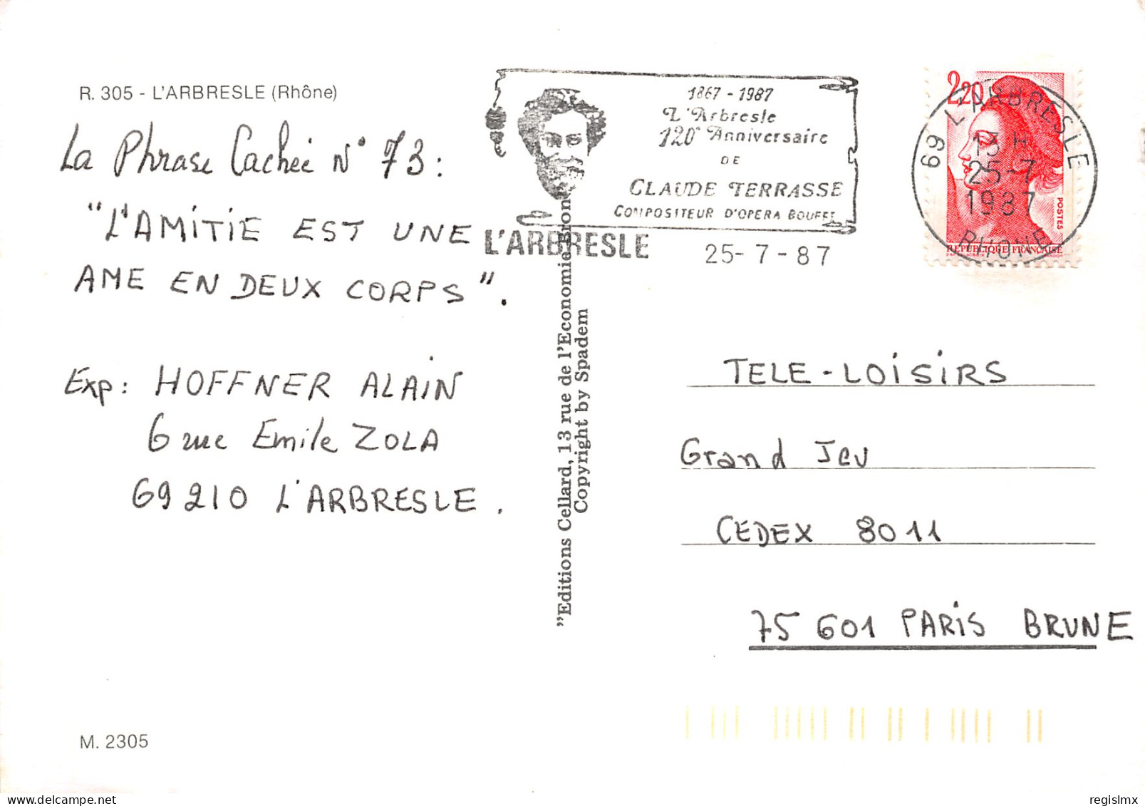69-L ARBRESLE-N°T2191-D/0313 - L'Arbresle