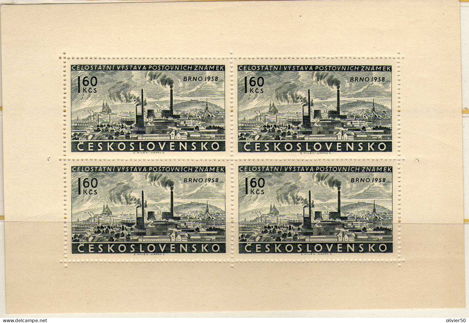 Tchecoslovaquie - 1958 - Vue Generale De Brno -  Exposition Philatelique - Neuf** - MNH - Unused Stamps