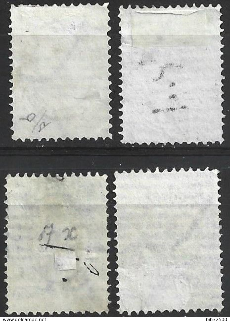 1872: Levant Russe N°12,13,14,15 - Papier Vergé Horizontalement  - Oblitérés - Dentelés 14,5 X15 - - Levante